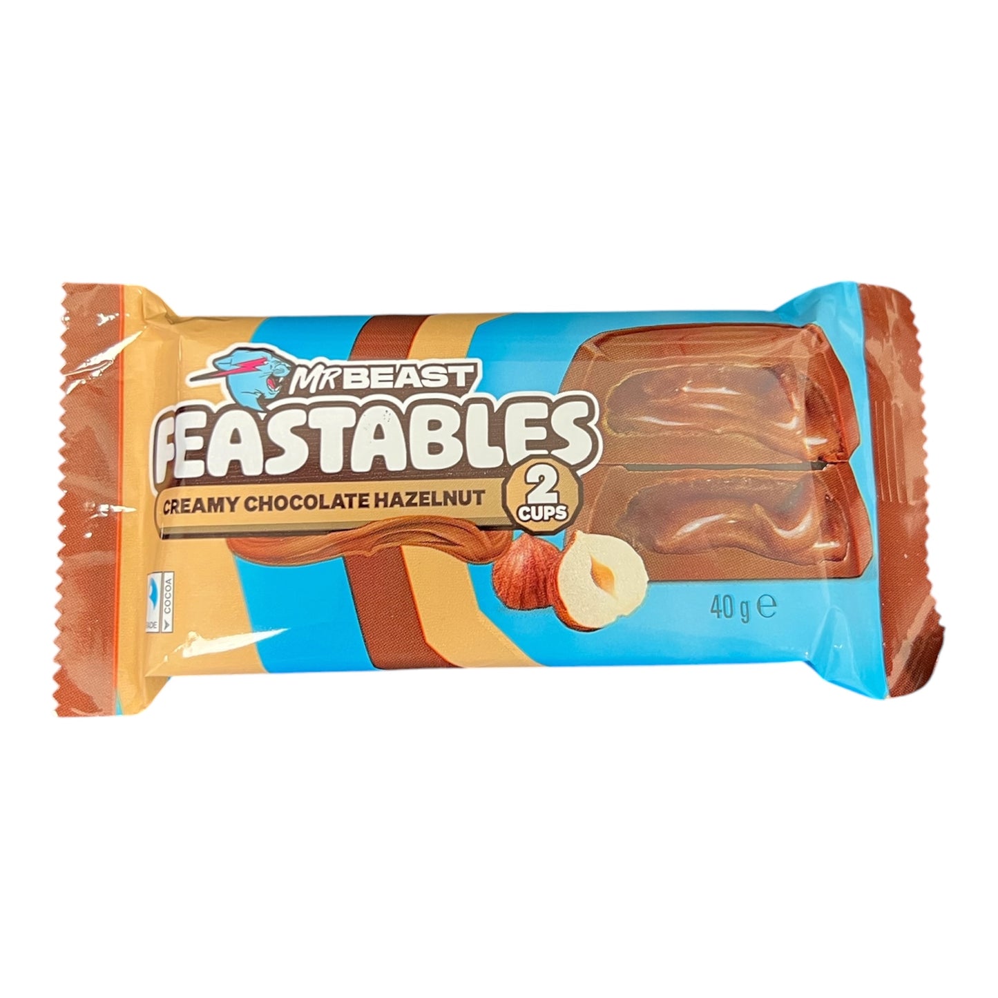 MrBeast Feastables Creamy Chocolate Hazelnut Cups 40g