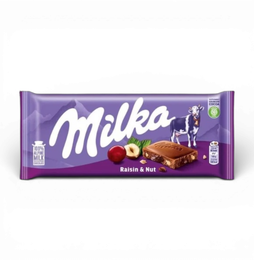 Milka Raisin & Nut Chokolade