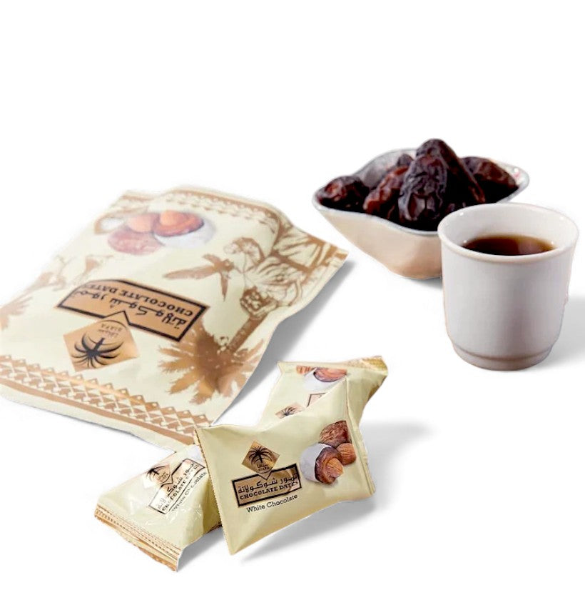 Dadler m. Mandelkerne & Hvid Chokolade