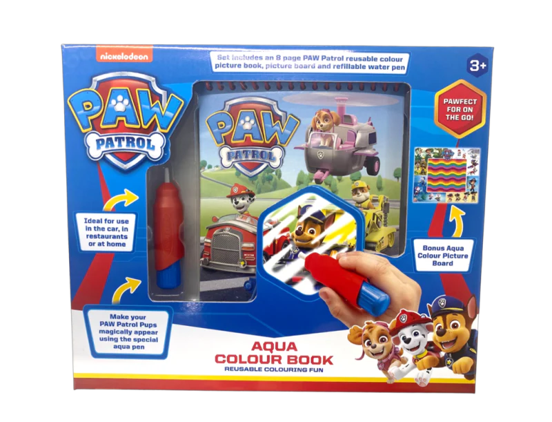 Paw Patrol Aqua Color Book Vandtegnebog