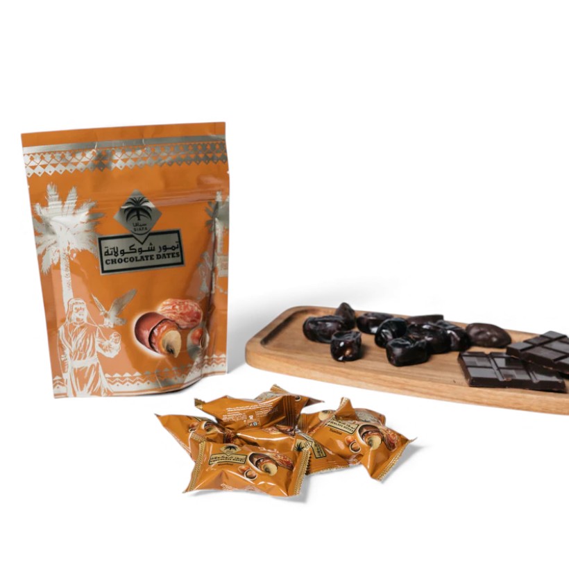 Dadler med Hasselnøddefyld & Chokolade